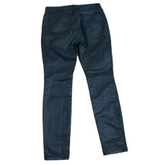 Eileen Fisher Black Skinny Pants Leather-Look – Size 6P - Picture 6 of 9
